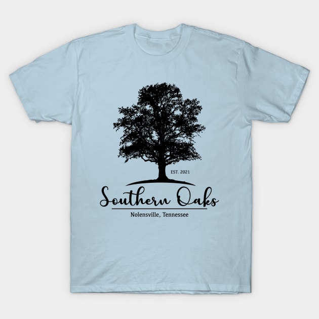 03 Southern Oaks Blk T-Shirt by Inhaus Creative